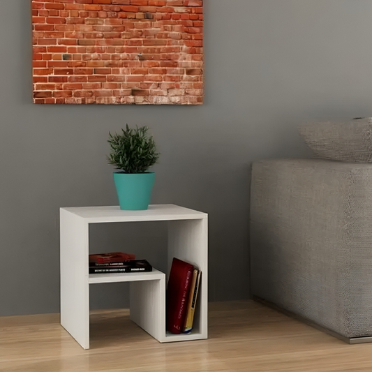 أثاث مهوي - طاولة جانبية أنيقة مع مساحة تخزين