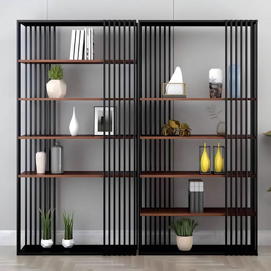 أثاث مهوي - بارتشن معدن باللون الأسود مع البني