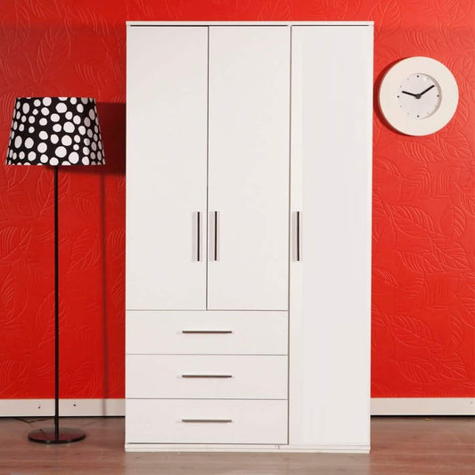 أثاث مهوي - دولاب أبيض مصنوع من خشب ام دي اف