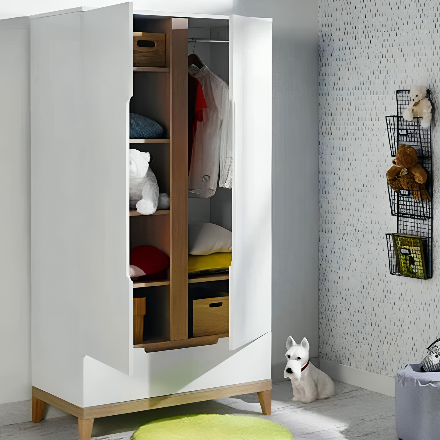 أثاث مهوي - دولاب ملابس أطفال بتصميم مودرن