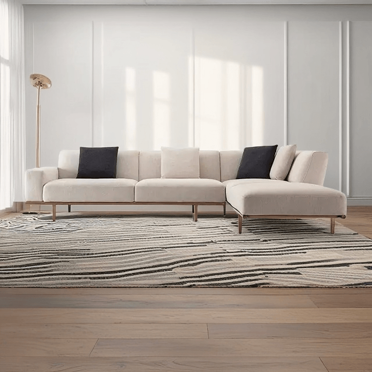 أثاث مهوي - كنبة زاوية بتصميم بسيط