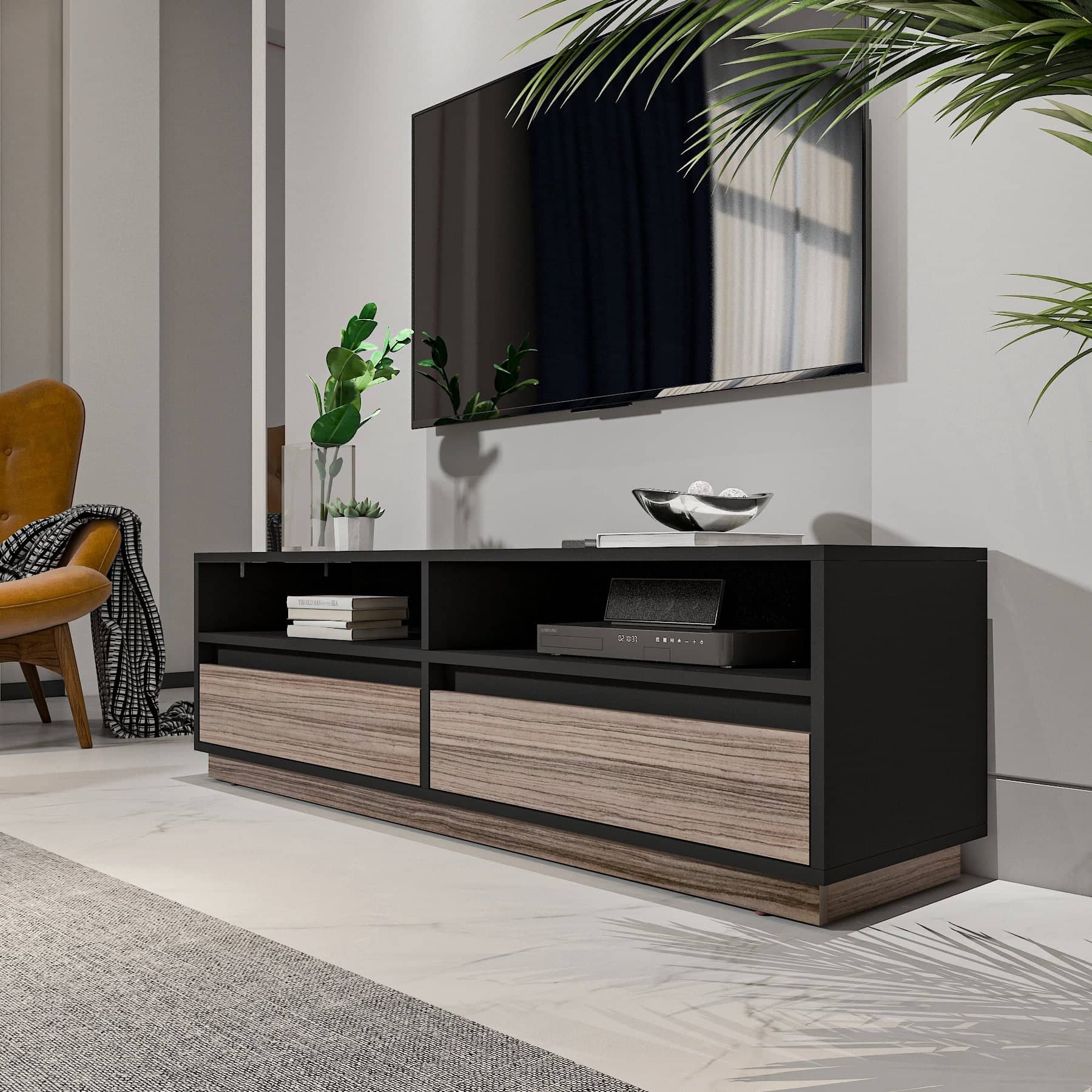 أثاث مهوي - طاولة تلفاز بتصميم مودرن