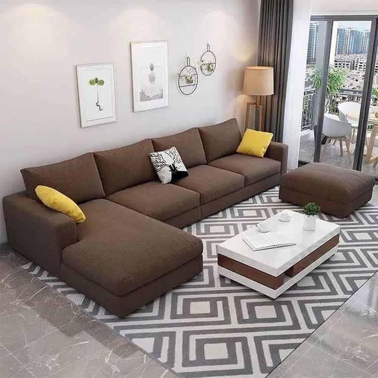 أثاث مهوي - كنب زاوية بتصميم راقي