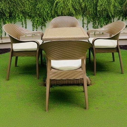 أثاث مهوي - طقم حديقة بلاستيك 5 قطع