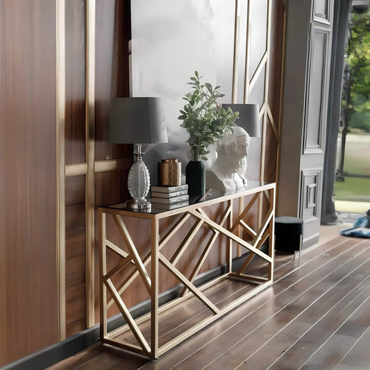 أثاث مهوي - كونسول بسطح زجاج بتصميم مميز