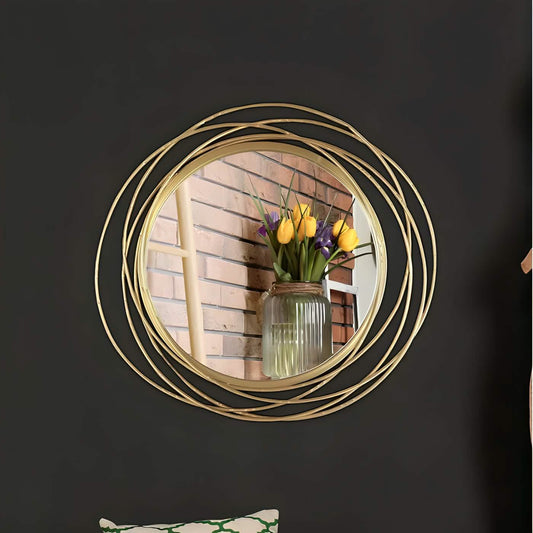 أثاث مهوي - مرايا بإطار ذهبي بتصميم مودرن