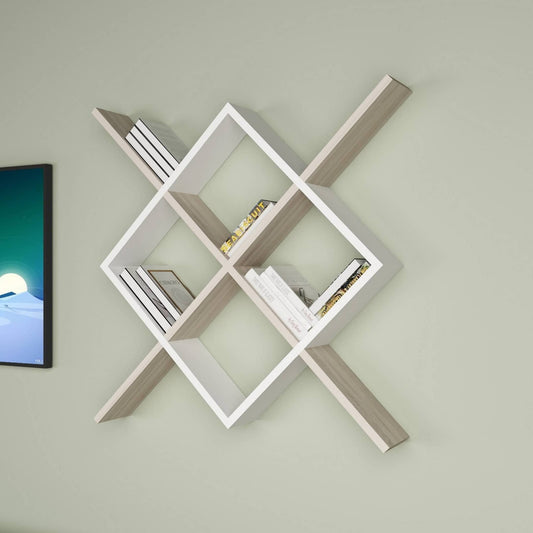 أثاث مهوي - وحدة أرفف بتصميم هندسي