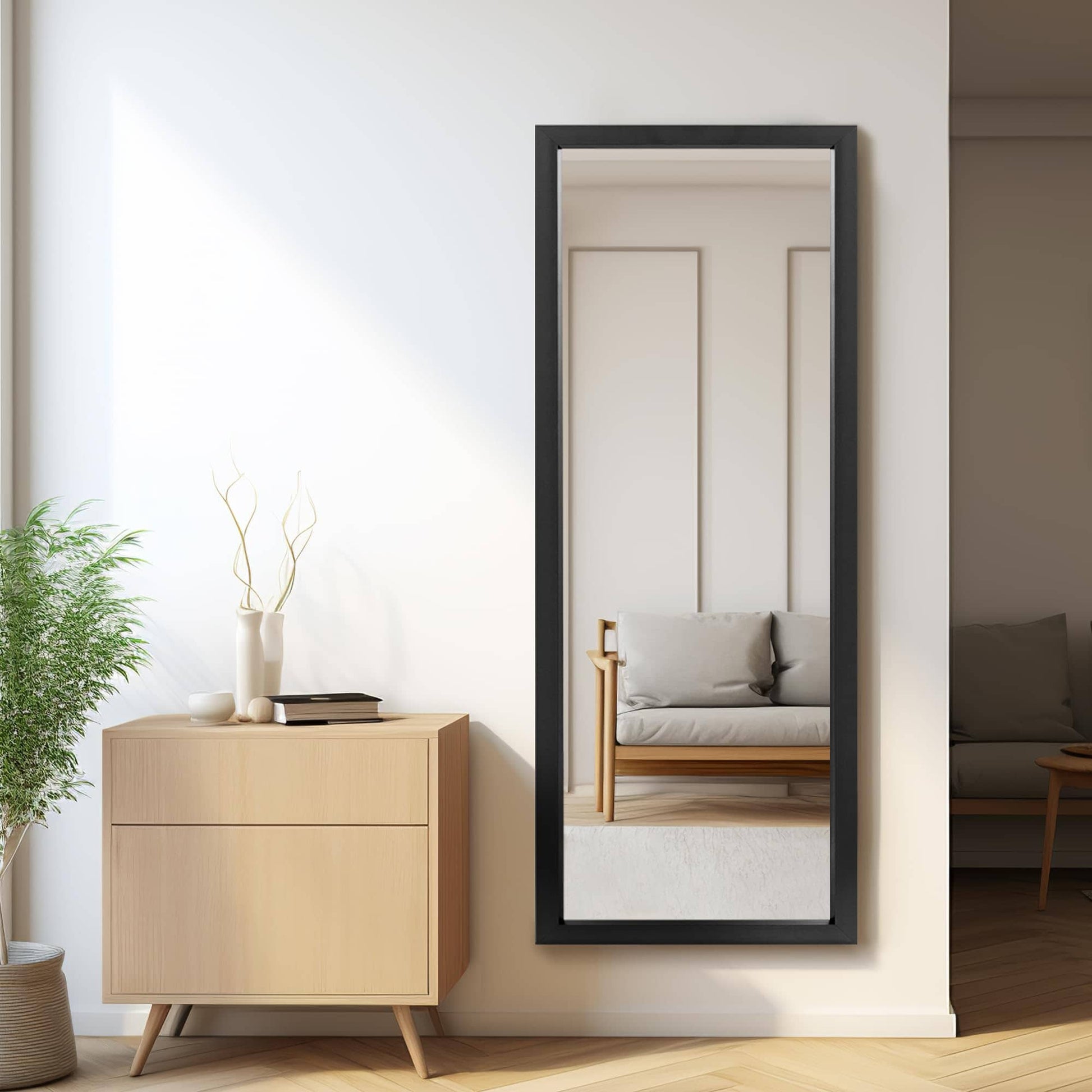 أثاث مهوي - مرايا طويلة بتصميم بسيط