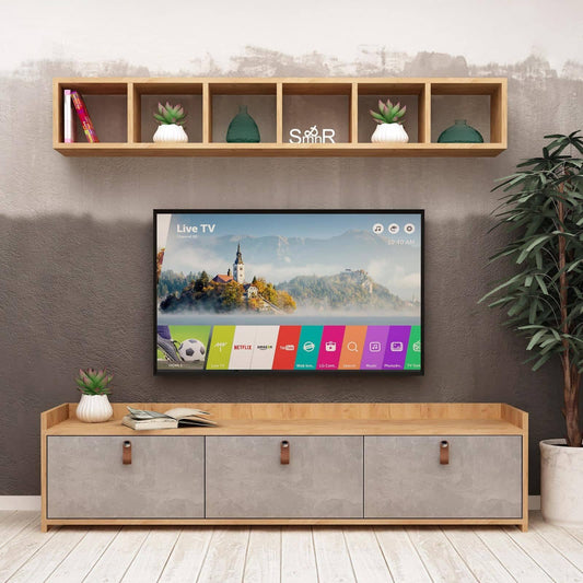 أثاث مهوي - طاولة تلفاز بتصميم ريفي