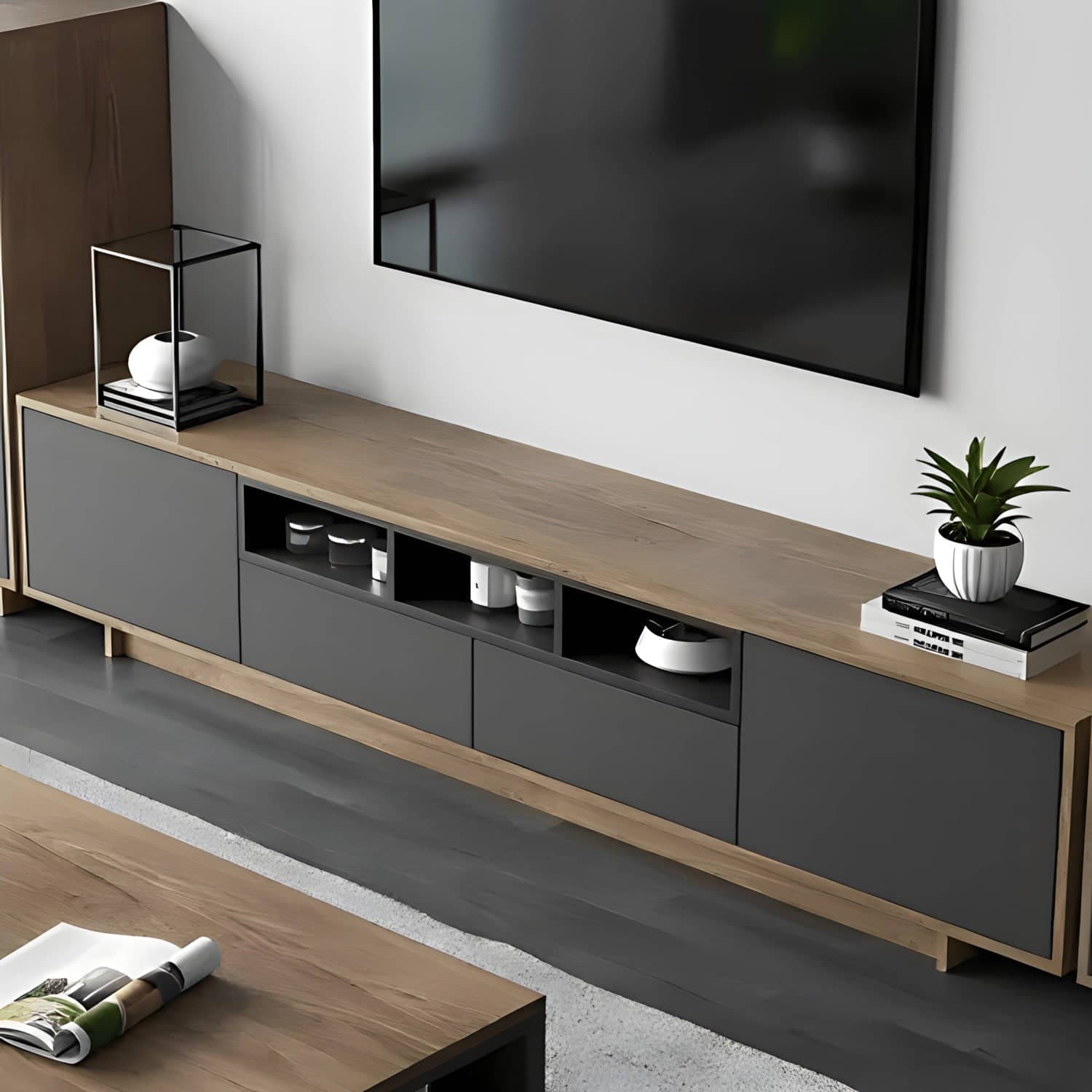 أثاث مهوي - طاولة تلفاز بتصميم مميز