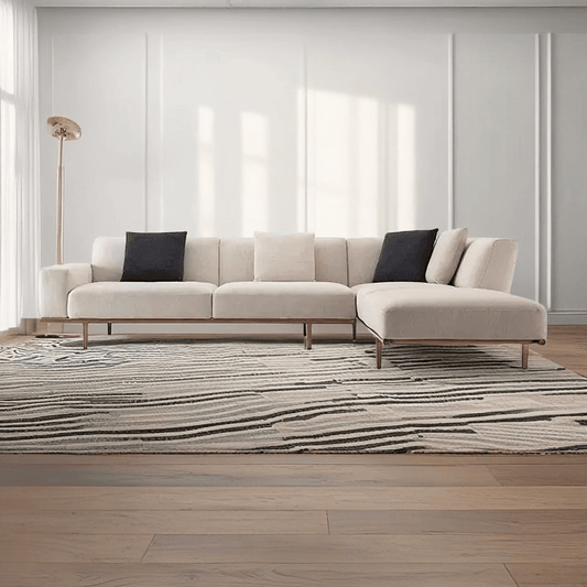 أثاث مهوي - كنبة زاوية بتصميم بسيط