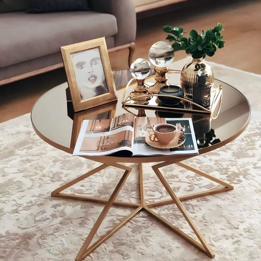 أثاث مهوي - طاولة قهوة زجاج بتصميم مميز