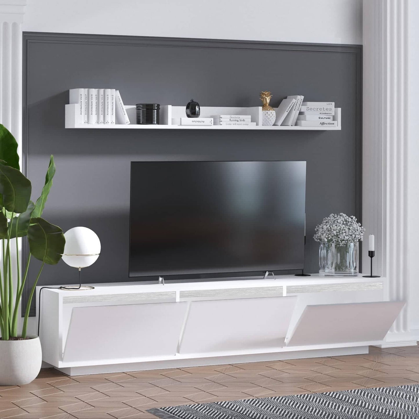أثاث مهوي - طاولة تلفاز بتصميم مودرن